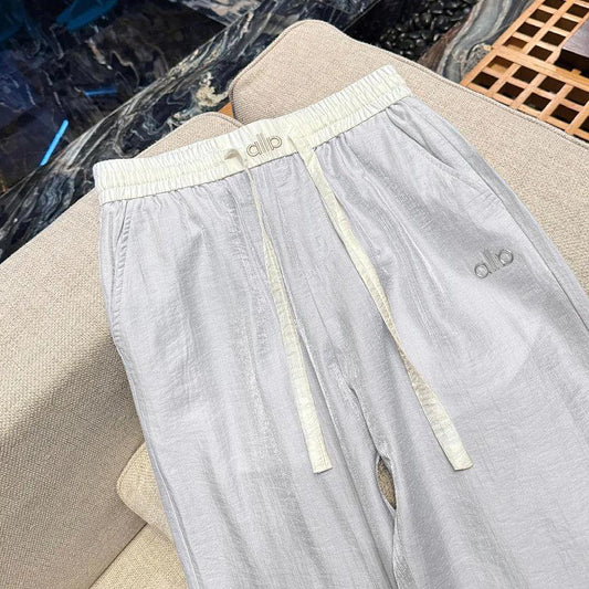 Acetate fabric silky smooth and cool casual pants