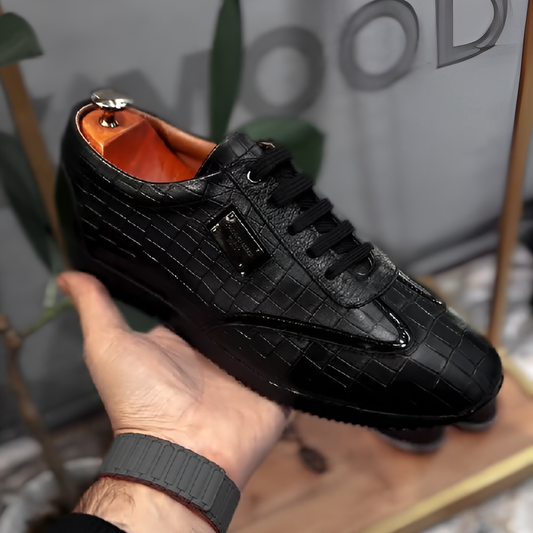 Checkered crack casual sneakers