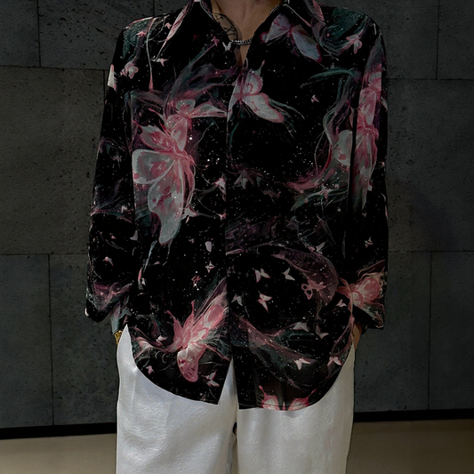 Colorful Butterfly Starlight Casual Shirt