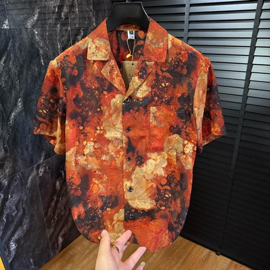 Premium reflective floral texture shirt