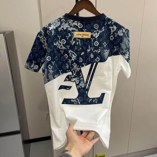 Luxury patterned patchwork T-shirt