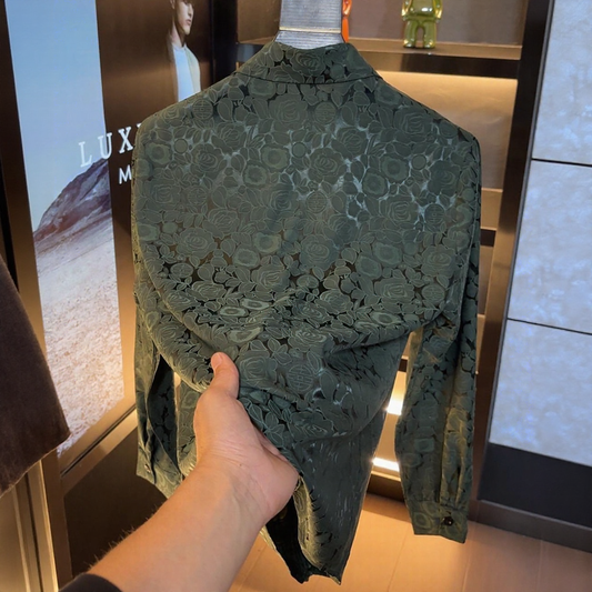 Glossy Floral Flow Shirt