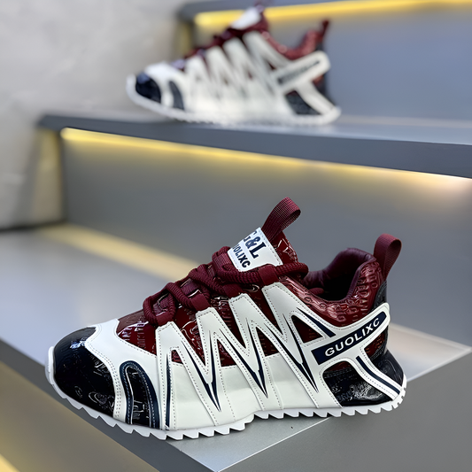 High-quality trendy patent leather sneakers