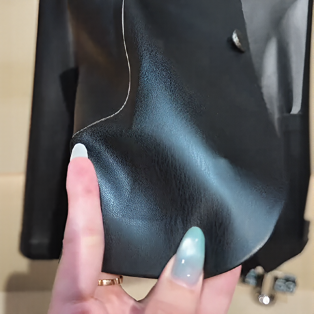 Minimal Commuter Leather Blazer Jacket