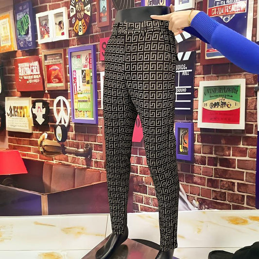 Vintage maze pattern trousers