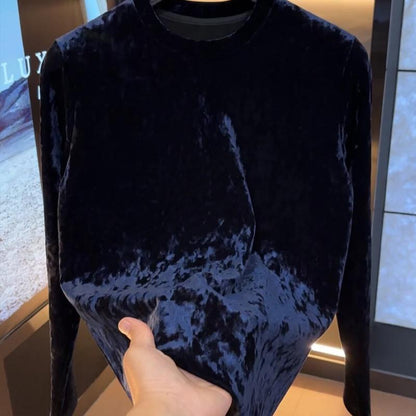 Textured velvet top