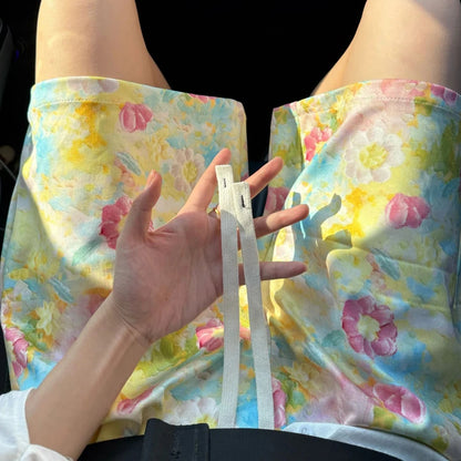 Fresh floral comfortable shorts