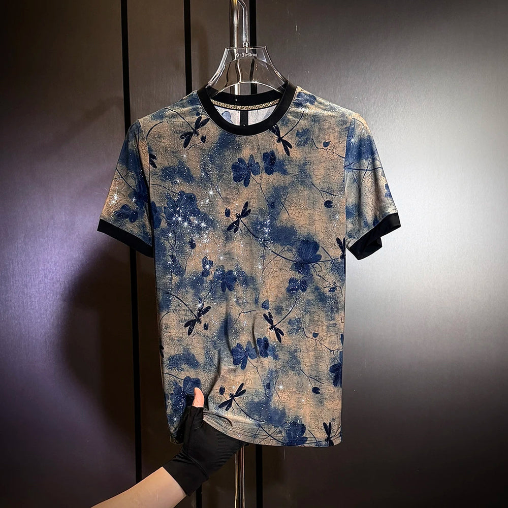 Floral Dragonfly Starlight Cool T-shirt