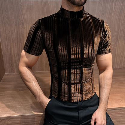 Smooth suede slim fit T-shirt