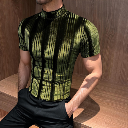 Smooth suede slim fit T-shirt