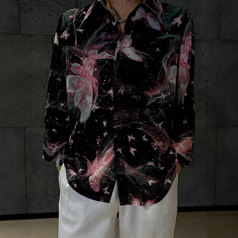 Colorful Butterfly Starlight Casual Shirt