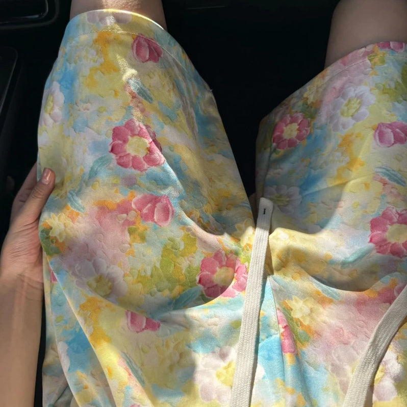 Fresh floral comfortable shorts
