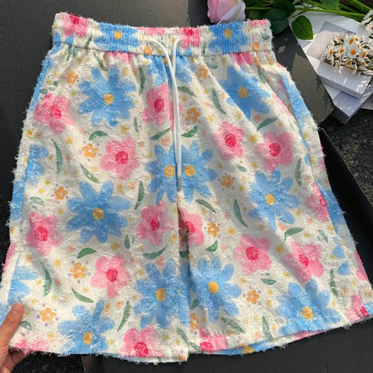 Cute floral tassel shorts