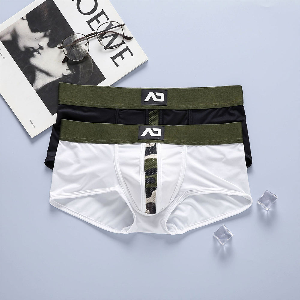 Camouflage pouch cotton boxer briefs