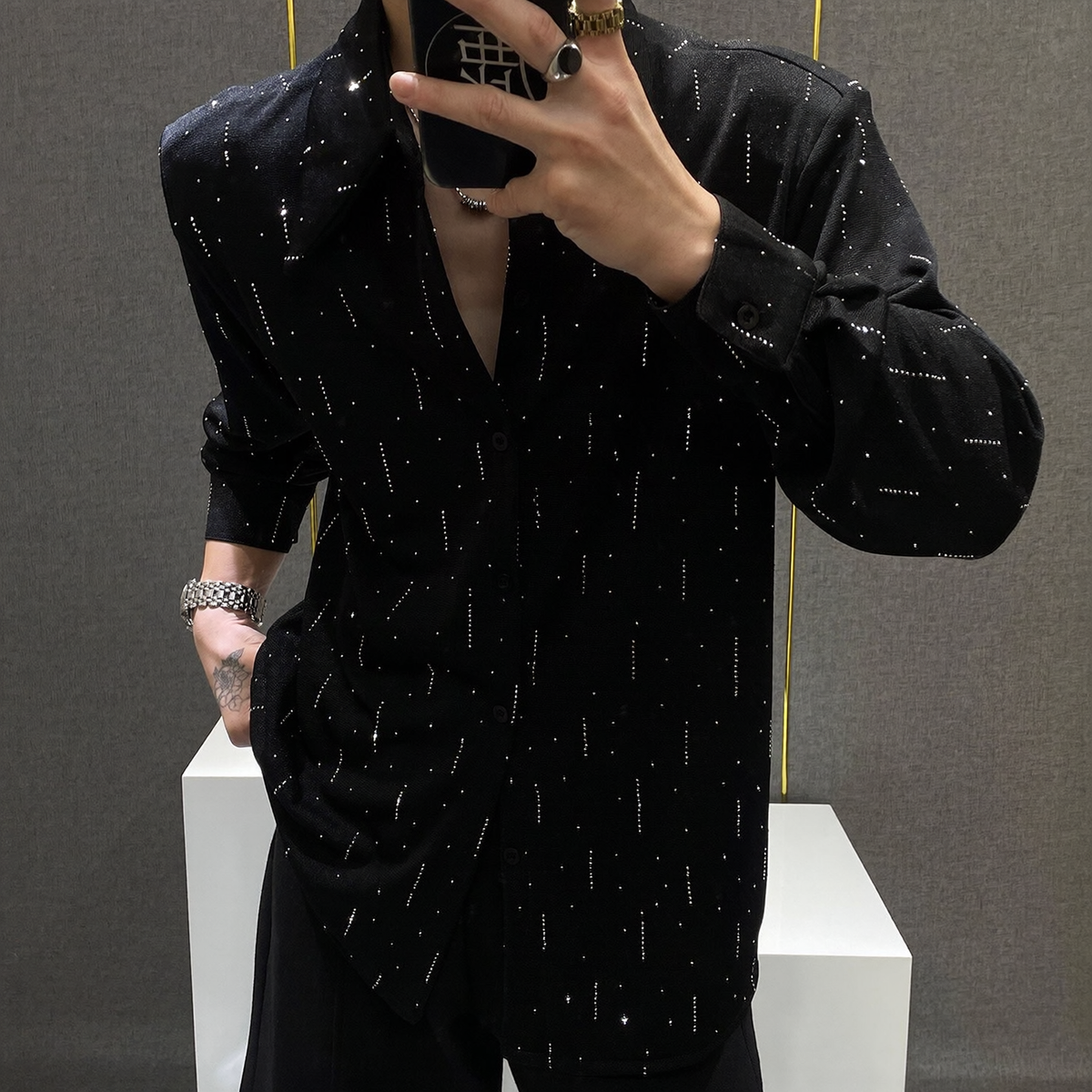 Simple Silver Shining Shirt