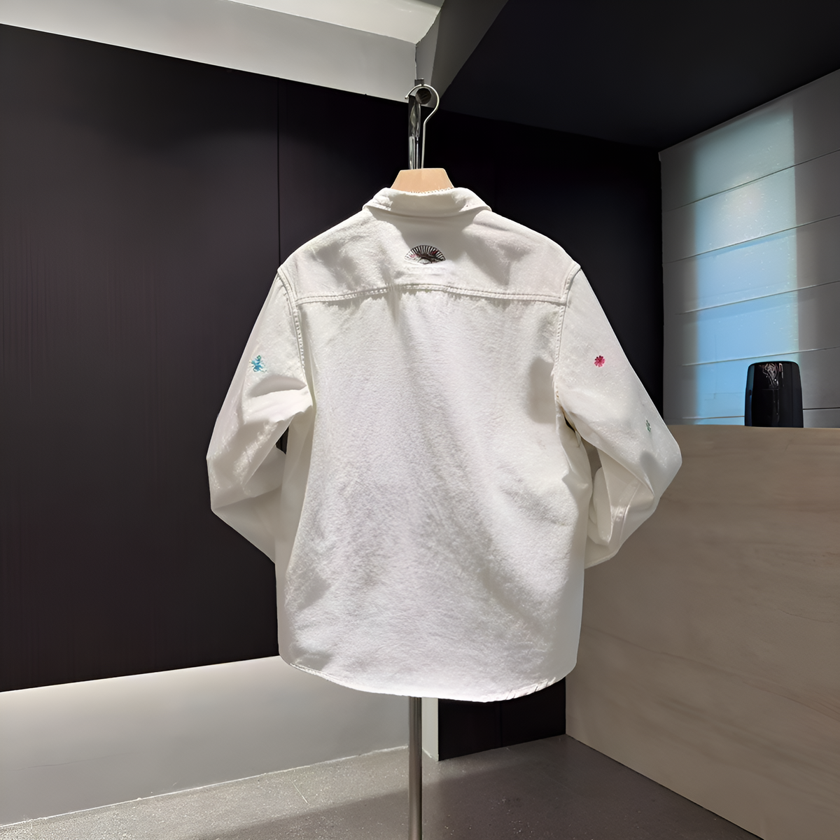 Floral Embroidery Casual Shirt