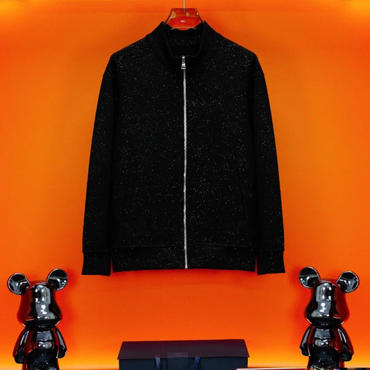 Star Fleck Full-Zip Stand Collar Jacket