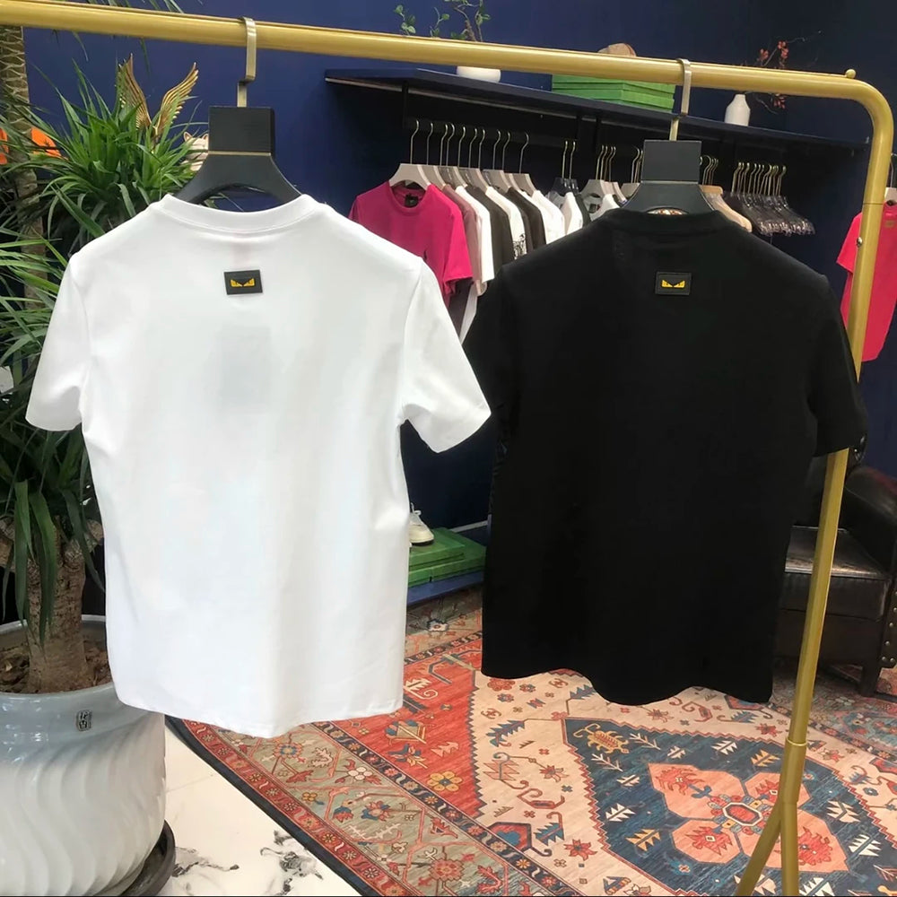 Embossed Bear Gradient Atmosphere Crew Neck Tee