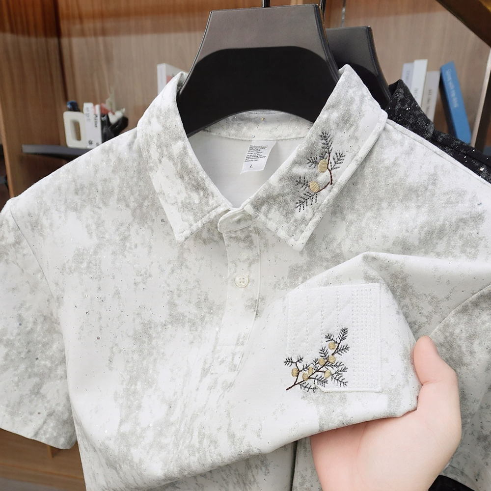 Simple high-quality star-studded trendy polo