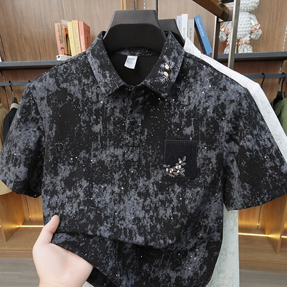 Simple high-quality star-studded trendy polo