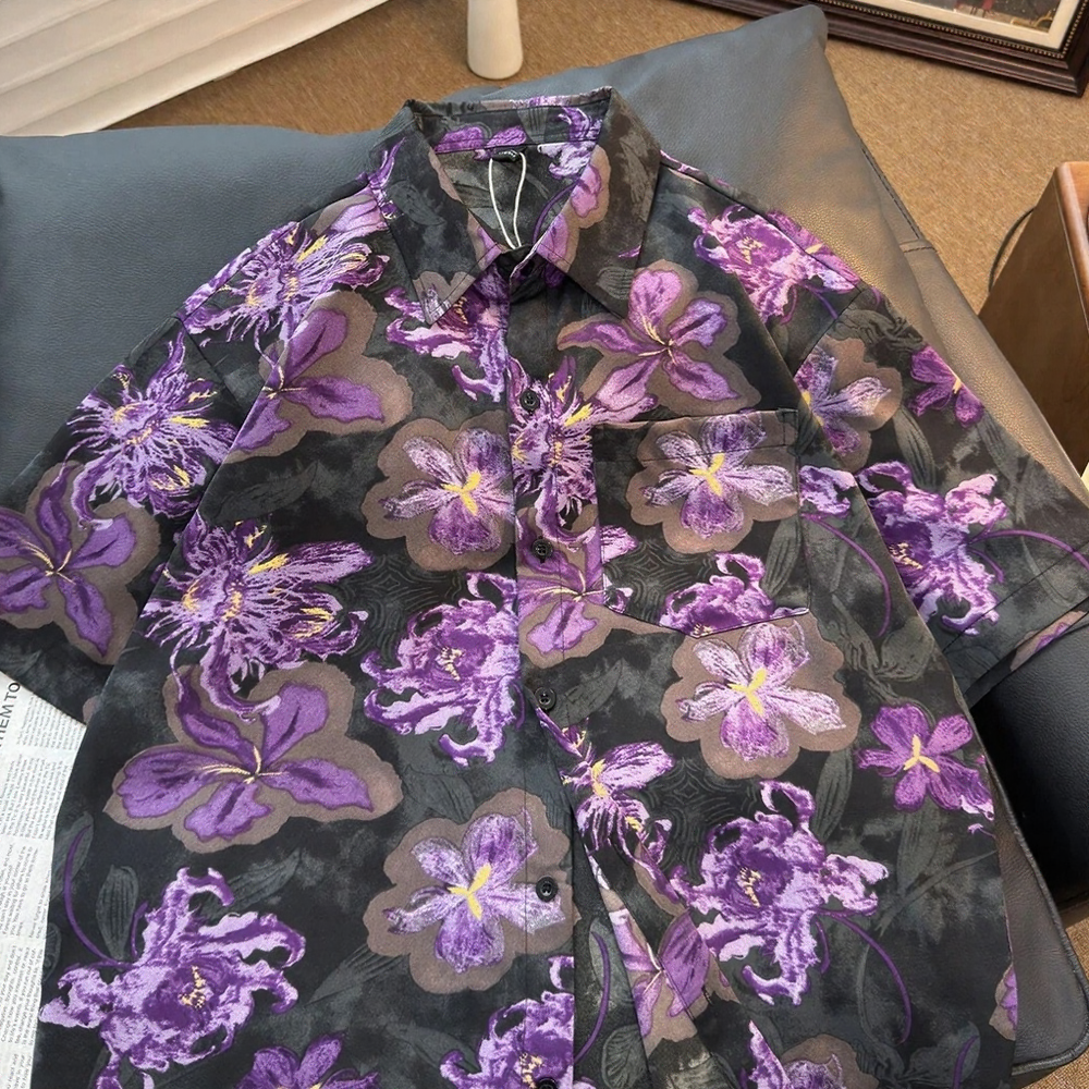 Full-Print Casual Short Sleeve Shirt