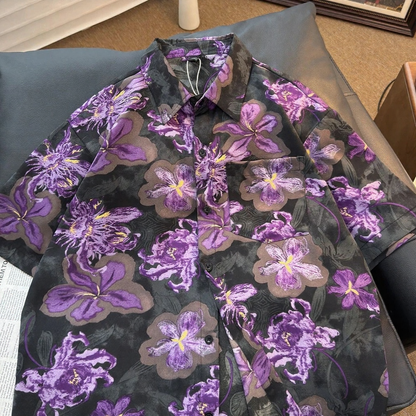Full-Print Casual Short Sleeve Shirt