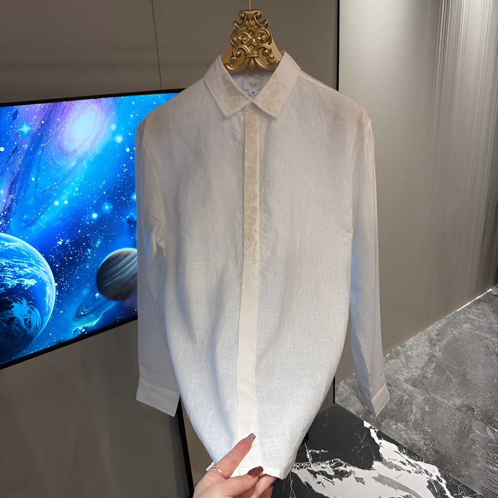 Subtle Jacquard Long Sleeve Shirt