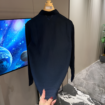 Subtle Jacquard Long Sleeve Shirt