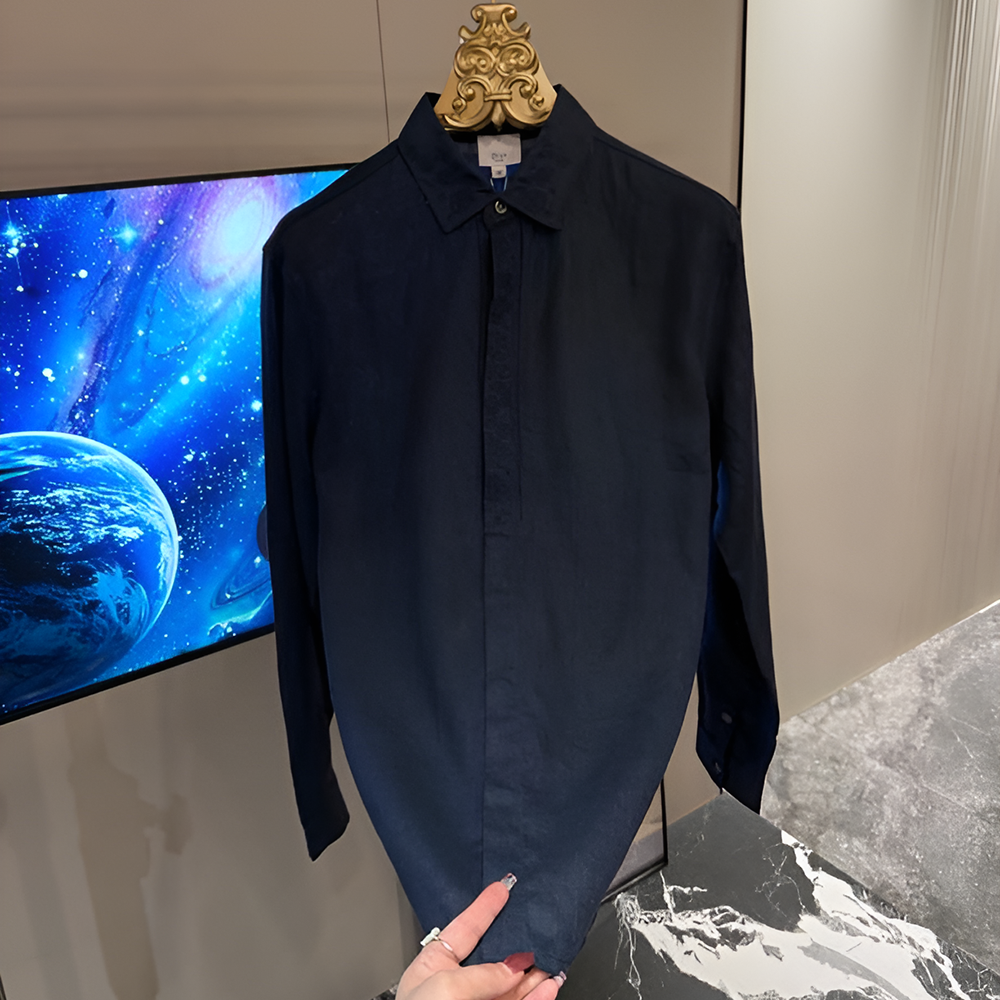 Subtle Jacquard Long Sleeve Shirt