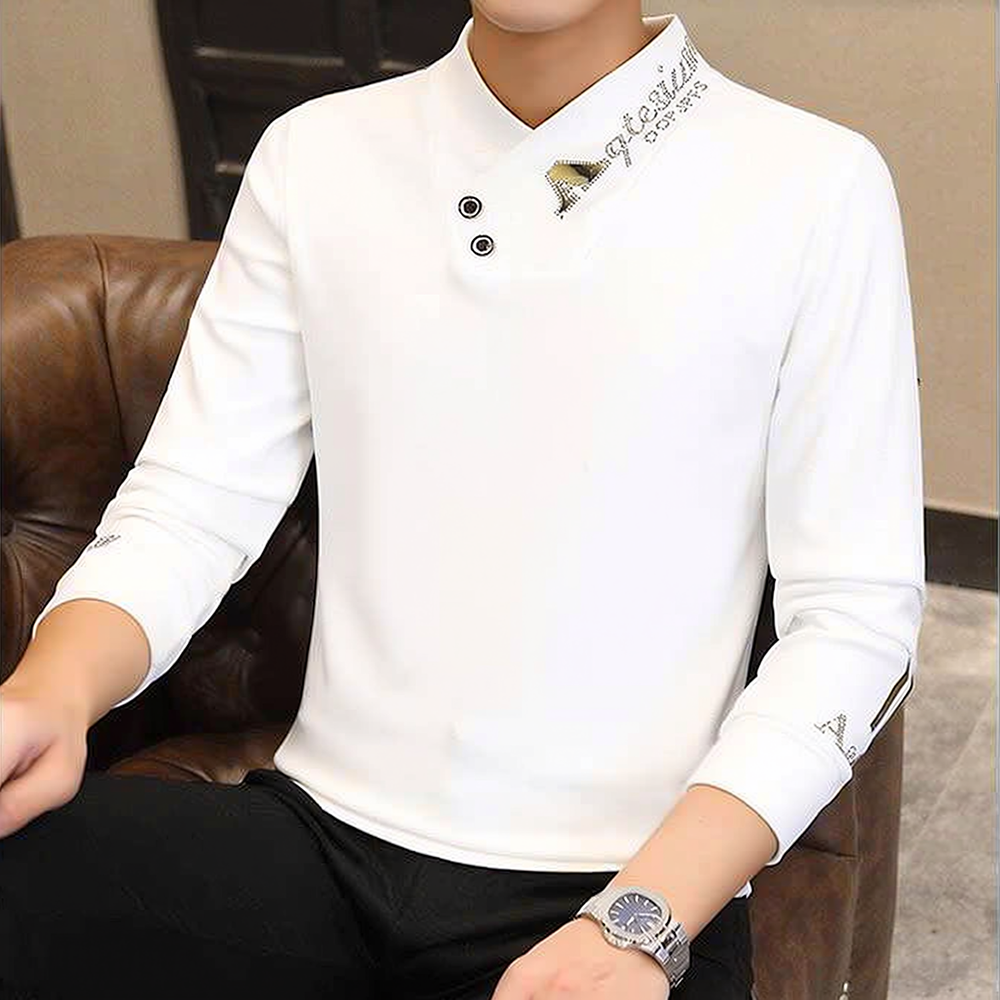 Asymmetric Placket Rhinestone Base Top