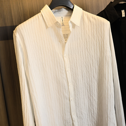 Heathered Tweed Style Men's Knit Top