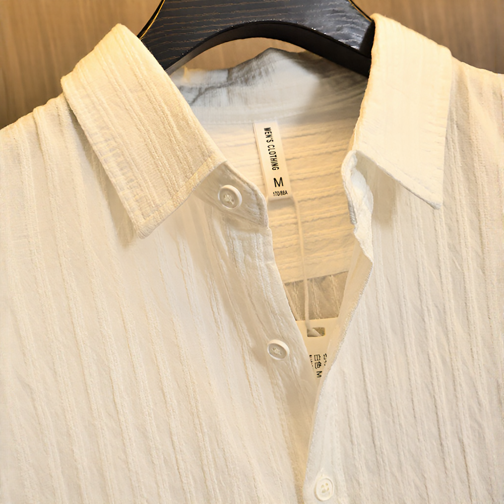 Heathered Tweed Style Men's Knit Top