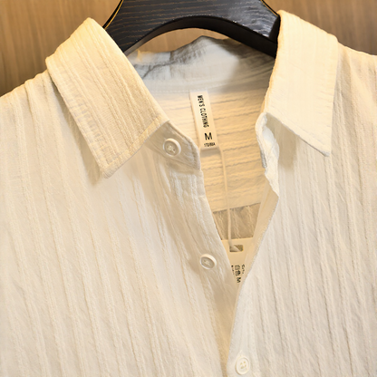 Heathered Tweed Style Men's Knit Top