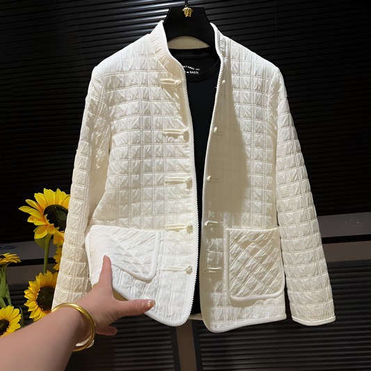 Mandarin Collar Quilted Tang Style Jacket