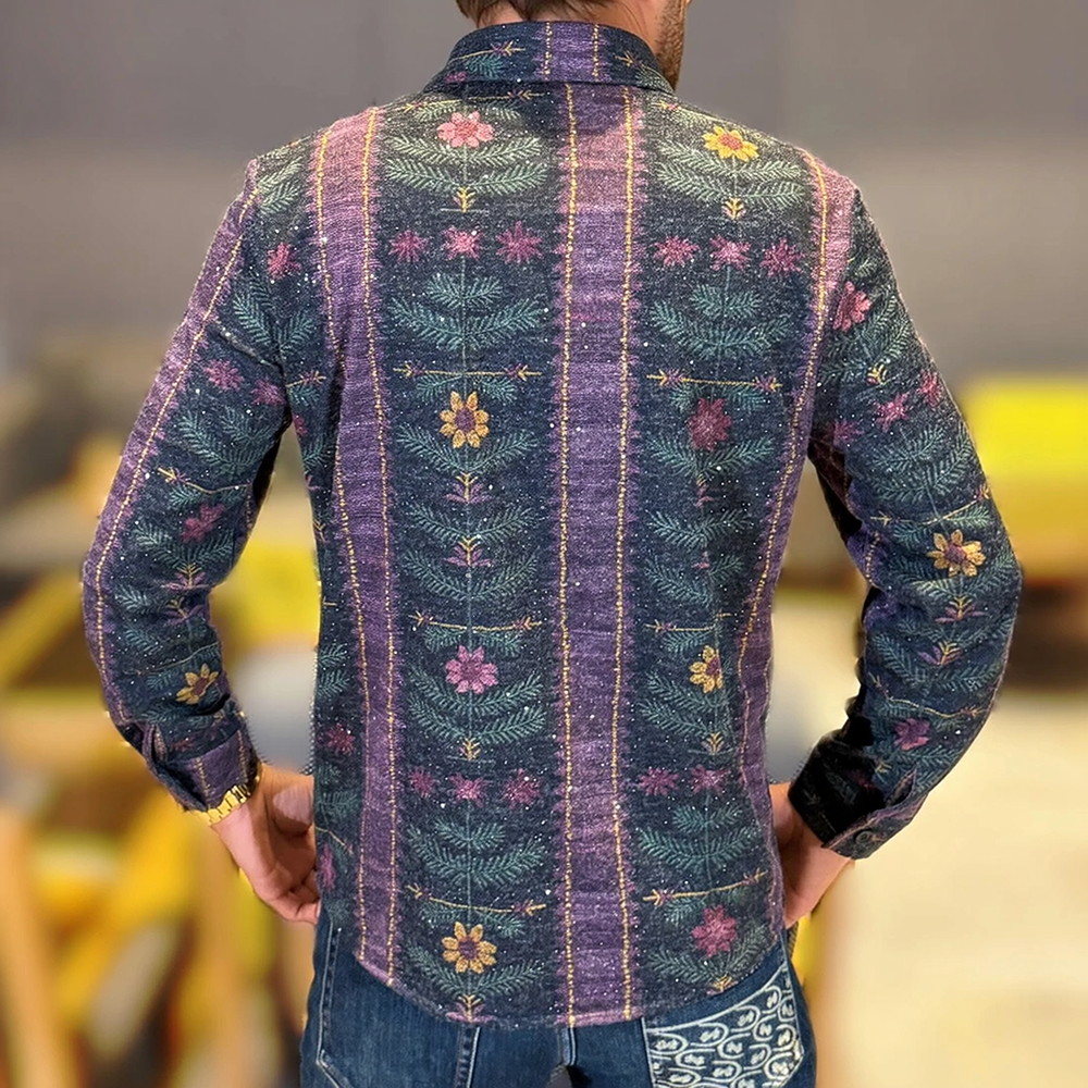 Ethnic Floral Pattern Casual Shirt