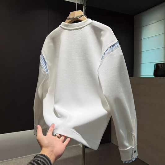 Striped Splicing Patchwork Sweatshirt