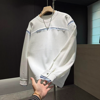 Striped Splicing Patchwork Sweatshirt