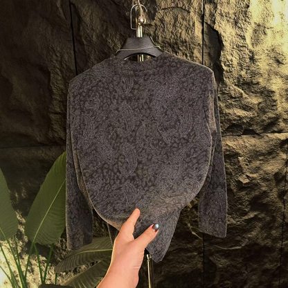 Jacquard Shimmer Slim Top