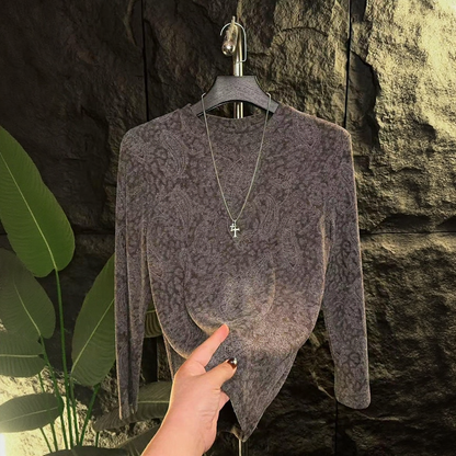 Jacquard Shimmer Slim Top