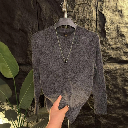 Jacquard Shimmer Slim Top