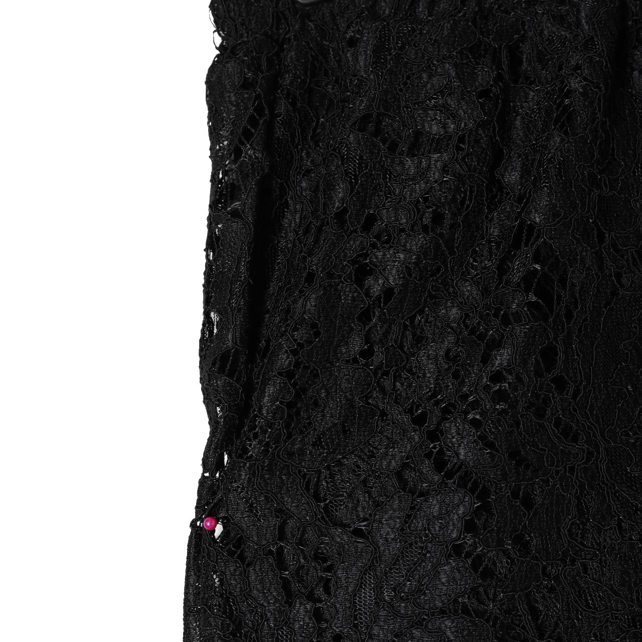 Full Hollow Lace Drawstring Wide-Leg Bermuda Shorts