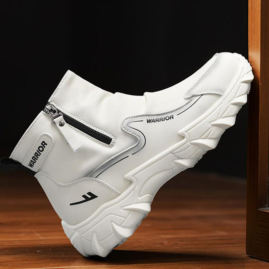 Side Zipper High Top Sneakers