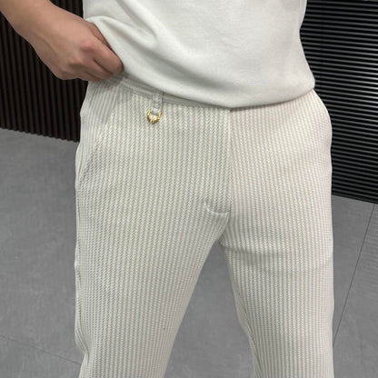 Fine knitting craftsmanship Simple soft trousers